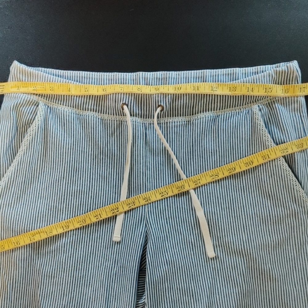 Ralph Lauren Blue and White Straight Leg Pants